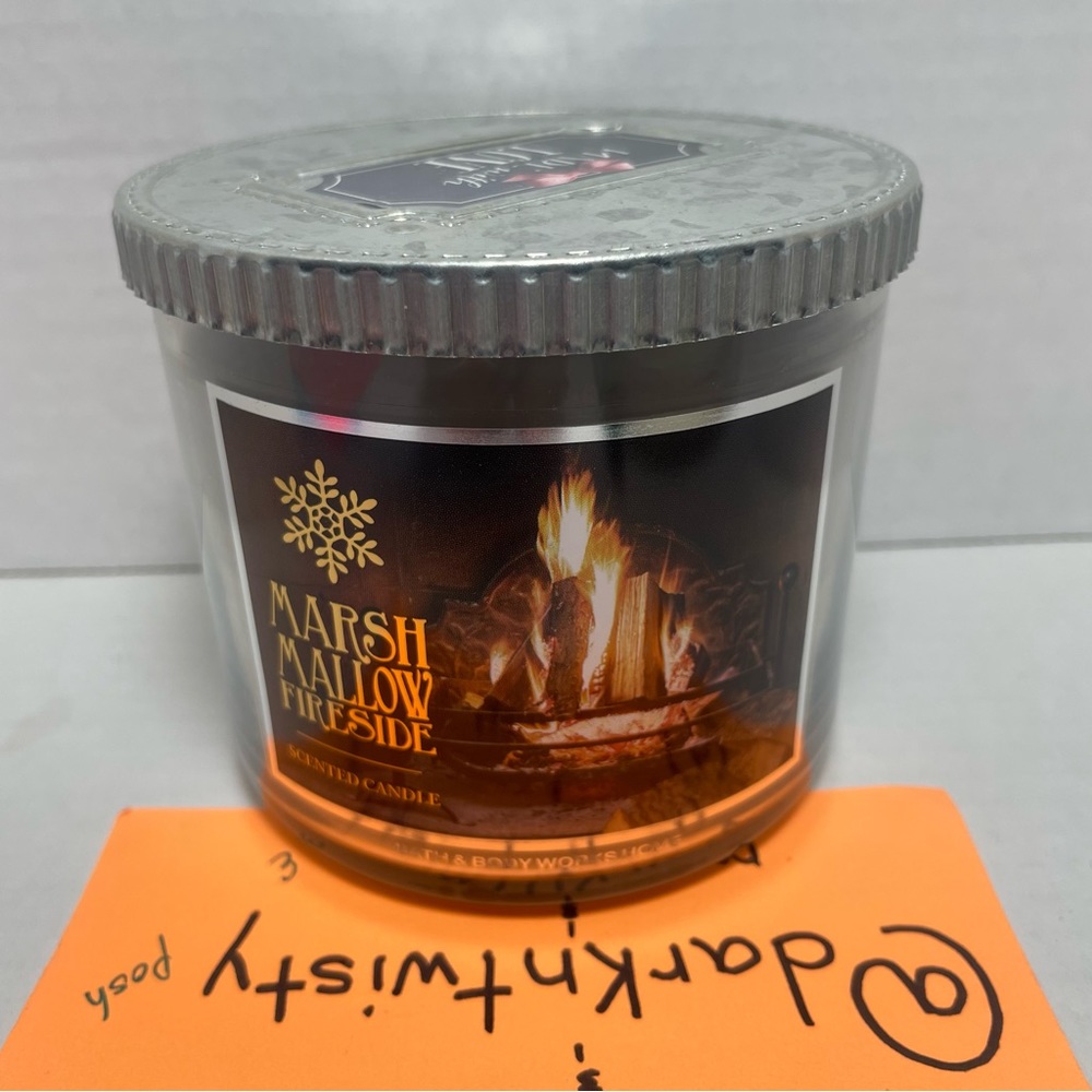 BNWT 1 Bath & Bodyworks Marshmallow Fireside 14.5 oz 3 wick Candle Price Firm